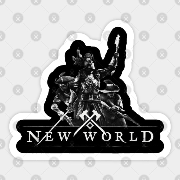 New World MMO Game T-Shirt Sticker by tortoiseman